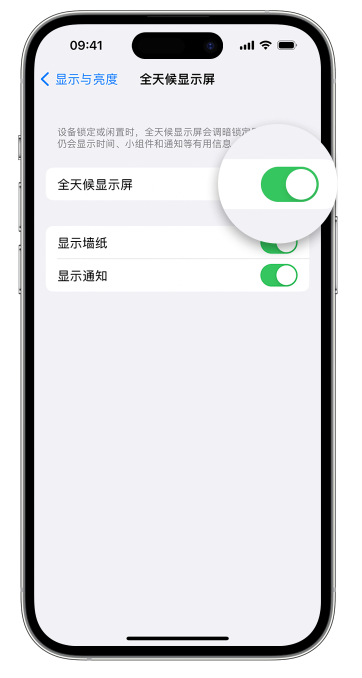 竹根滩镇苹果14维修店分享如何自定义 iPhone 14 Pro 常亮显示屏 