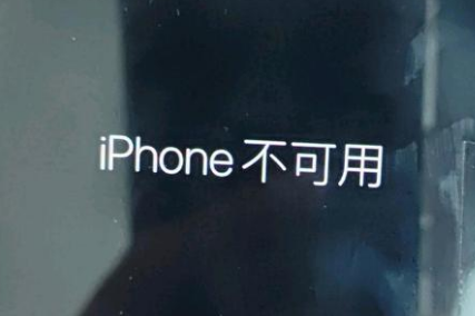 竹根滩镇苹果服务网点分享锁屏界面显示“iPhone 不可用”如何解决 